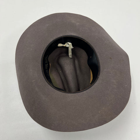 West Texas Western Wear Gray Hat XXXXX Quality Wool Size 6 3/4 *Repairs Needed