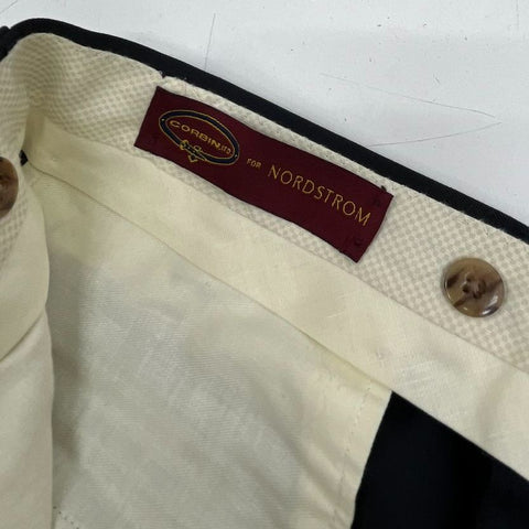 Lot 2 Perry Ellis Corbin Black Pleated Front Dress Pants Slacks Men's 38x29