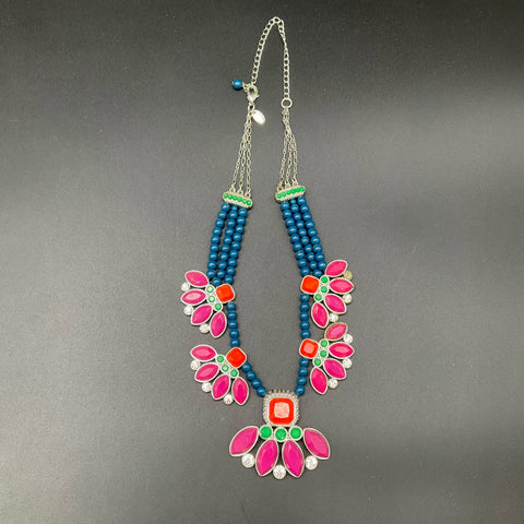 lia sophia Beaded Statement Bohemian Bib Fashion Jewelry Lot of 5 Necklaces