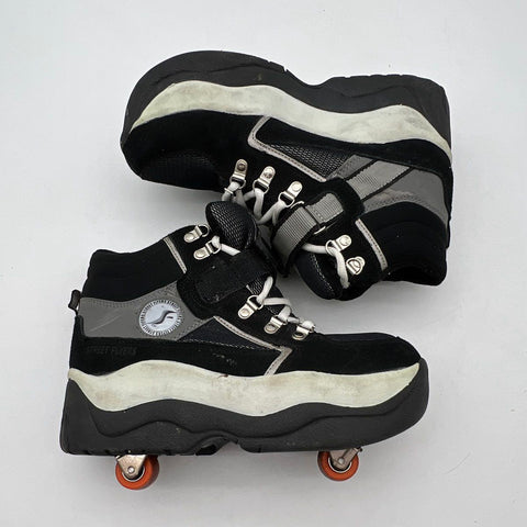 Vintage Y2K Street Flyers 8201 Black Retractable Roller Skate Shoes Men 8
