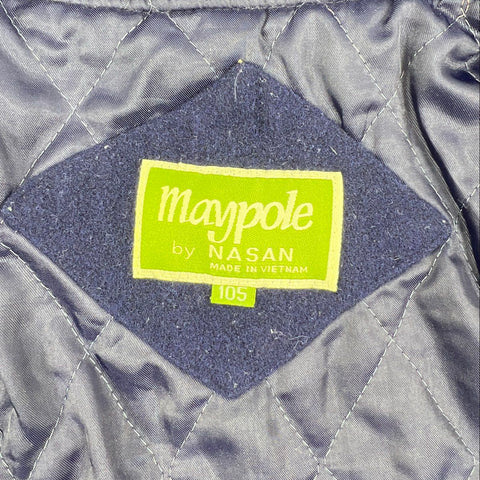 Vintage 90s Maypole Basketball Champs Hooded Varsity Jacket Embroidered Sz L