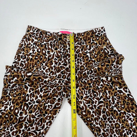 Lilly Pulitzer Women's Kelly Stretch Pants Brown Leopard Print NWT Sz 2