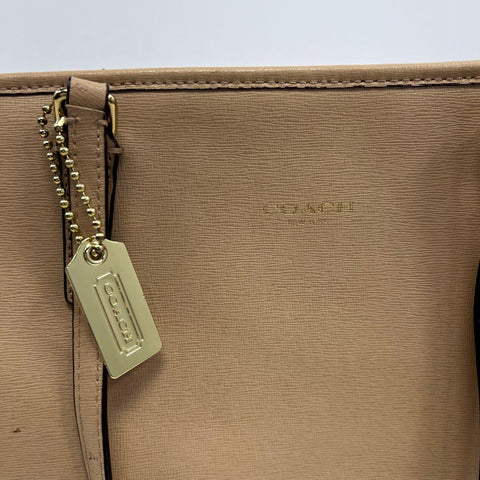 Coach Tan Saffiano Leather City Tote Bag Large Gold Hardware 23821