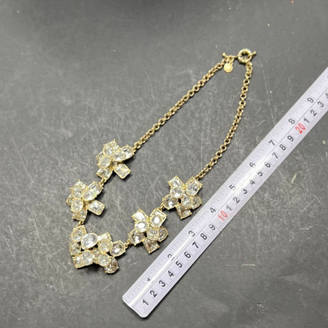 J. Crew Gold Tone Rhinestone Necklace