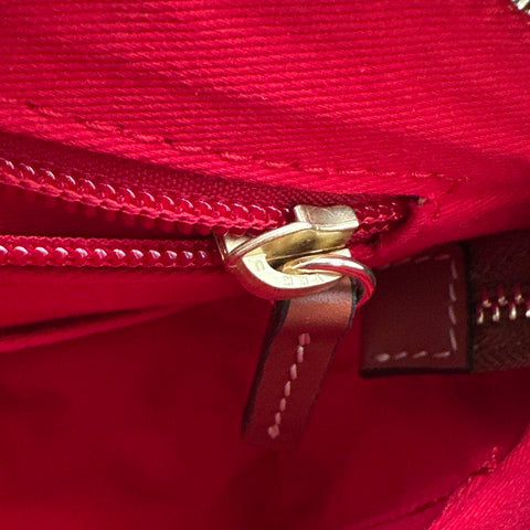 Dooney & Bourke Brown Leather Small Domed Crossbody Bag Gold Hardware