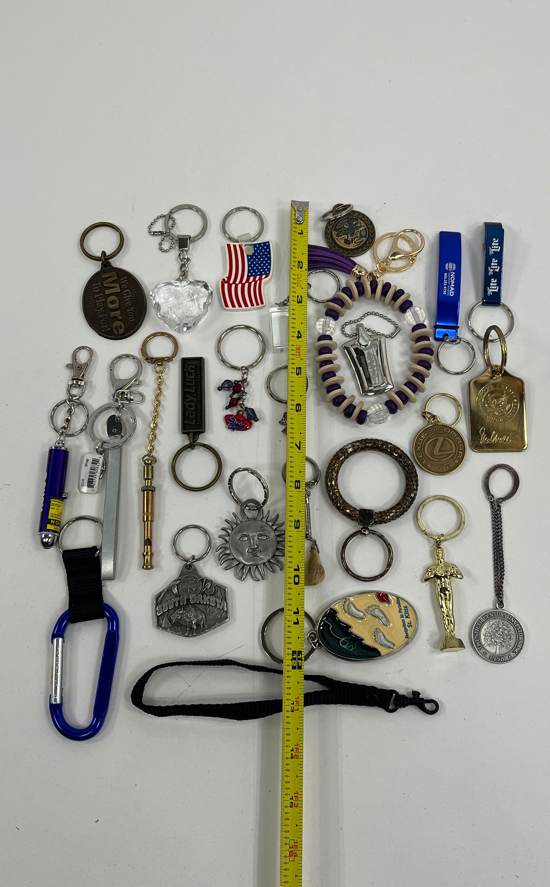 Assorted Keychain Lot Mixed Styles Various Sizes Themes Uses