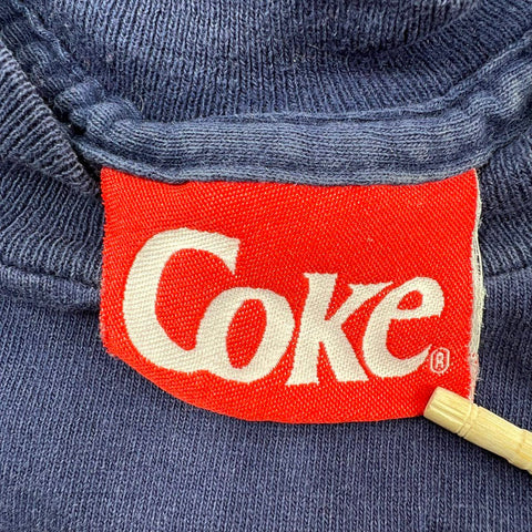 Vintage 1996 Coca-Cola Coke Polar Bear Cowboy T-Shirt Double Stitch Sz L