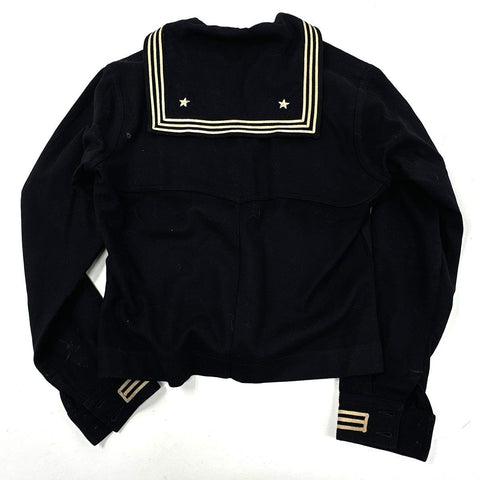Vintage 1940s US Navy WWII Wool Sailor Jumpers Ruptured Duck Bullock Lot 2 Sz S