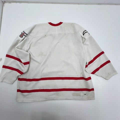 Vintage Y2K Bauer White Red UNO Mavericks Hockey Jersey Men's XXL