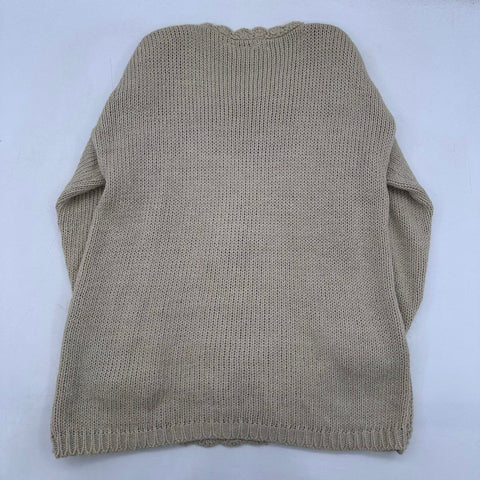 Vintage 80s Bobbie Brooks Hand Knitted Floral Embroidered Sweater Sz L