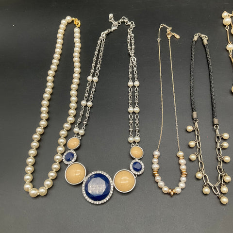 Anne Klein Ralph Lauren Faux Pearl Statement Necklaces Jewelry Lot of 9