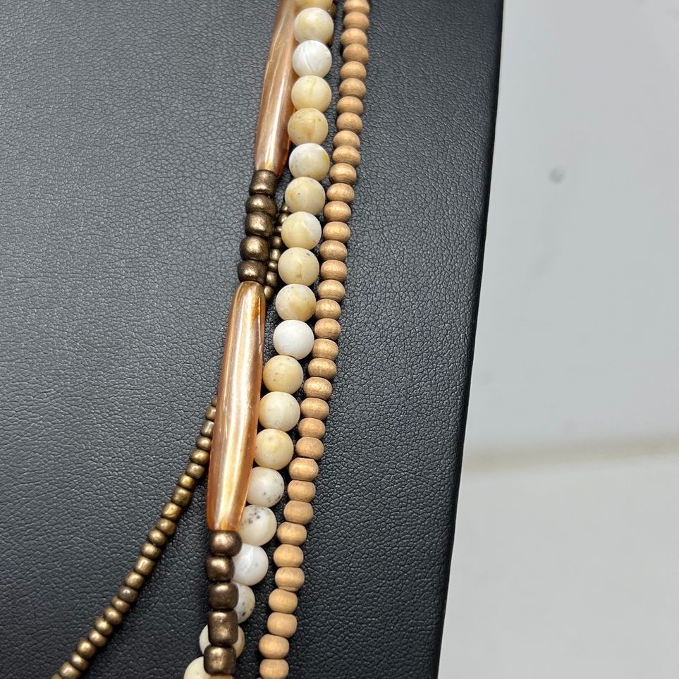 J Jill Wood Beaded Necklace Spring '23 NWT