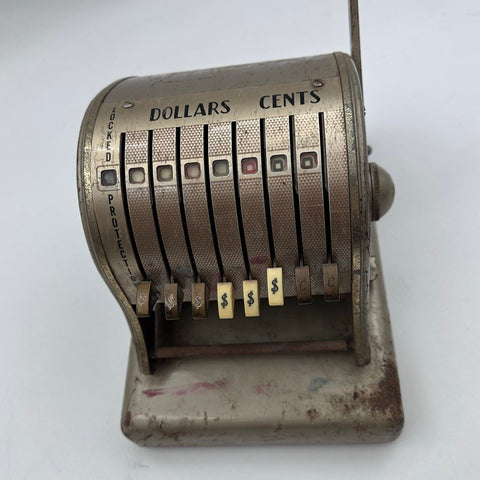 Paymaster Series S-600 8-Column Check Writer Protector USA Vintage