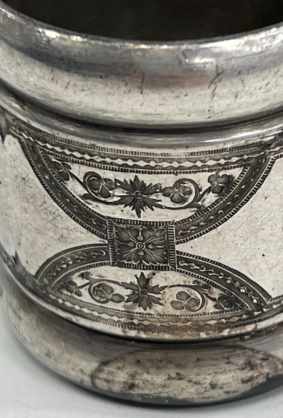 Vintage 1890s Aesthetic Silverplate Napkin Rings Lot 2 Monogrammed Floral