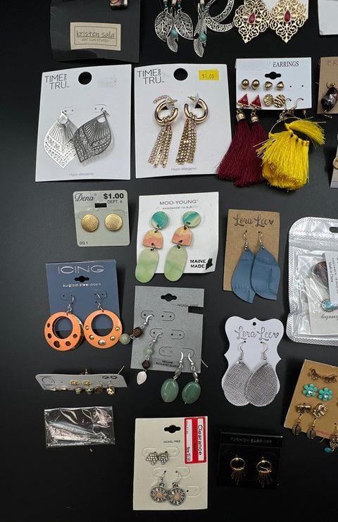 Boho Eclectic Jewelry Lot 35+ Pairs Earrings Time and Tru Paparazzi Claire's