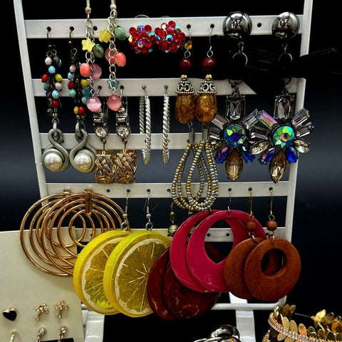 Argento Vivo Panacea Boho Fashion Earring Jewelry Lot 35+ Pairs Hoops Studs