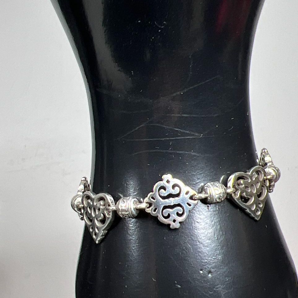 Brighton Silver Plated Geneva Heart Bracelet 19.31g
