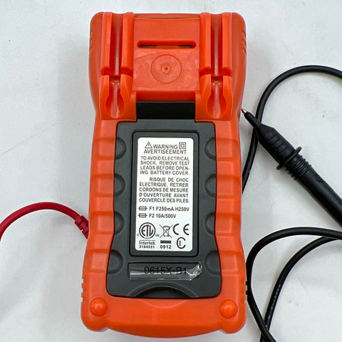 Klein Tools MM100 Manual Ranging Multimeter 600V CAT III with Leads & Manual