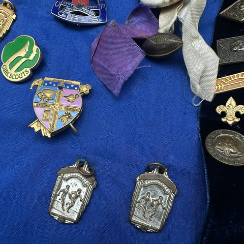 Vintage Pin Lot Boy Scouts Girl Scouts Camp Fire Girls Enamel Lapel Pins