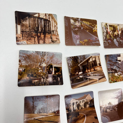 Vintage 1977 Pictures Of Graceland Elvis Grave Stone Home Rose Garden Lot of 17