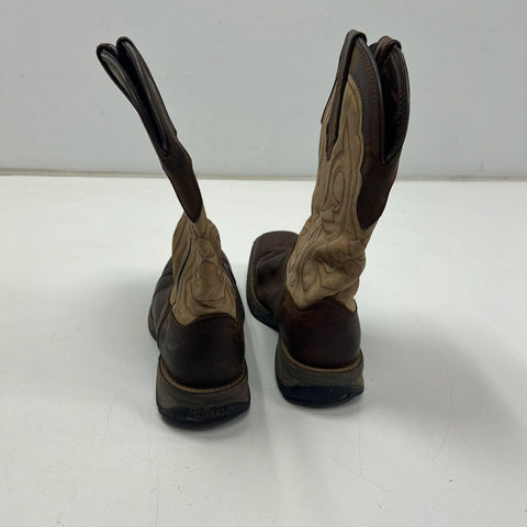 Durango Lady Rebel DRD0332 Western Cowboy Boots Brown Taupe Leather Size 8M