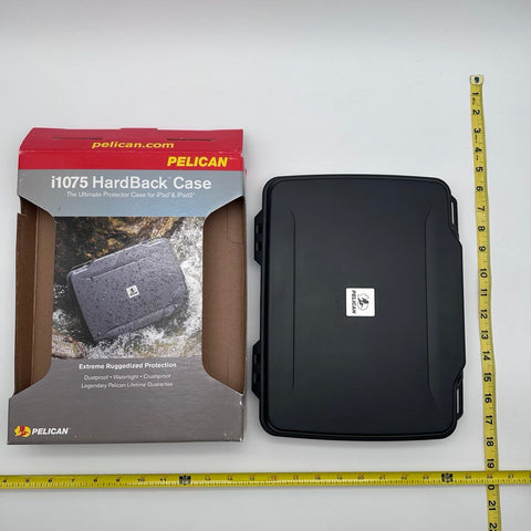 Pelican i1075 HardBack Case for iPad and Tablets Watertight Rugged Black