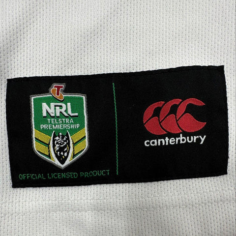 Canterbury Men's NRL Bulldogs 2015 80th Anniversary Rugby Jersey White Blue