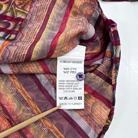Luchiano Visconti Men's Long Sleeve Button Down Shirts Lot of 2 Multicolor Sz M