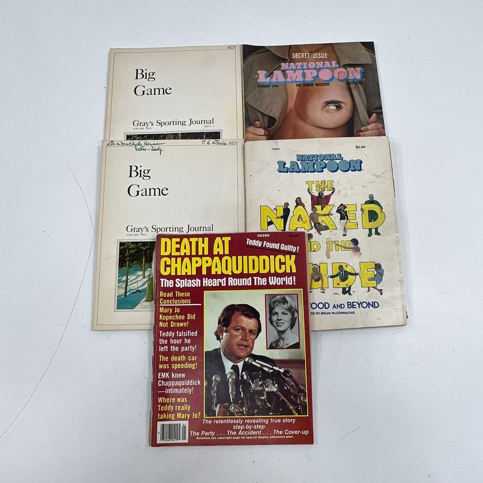 Vintage Magazine Lot National Lampoon Gray's Sporting Journal Chappaquiddick 70s