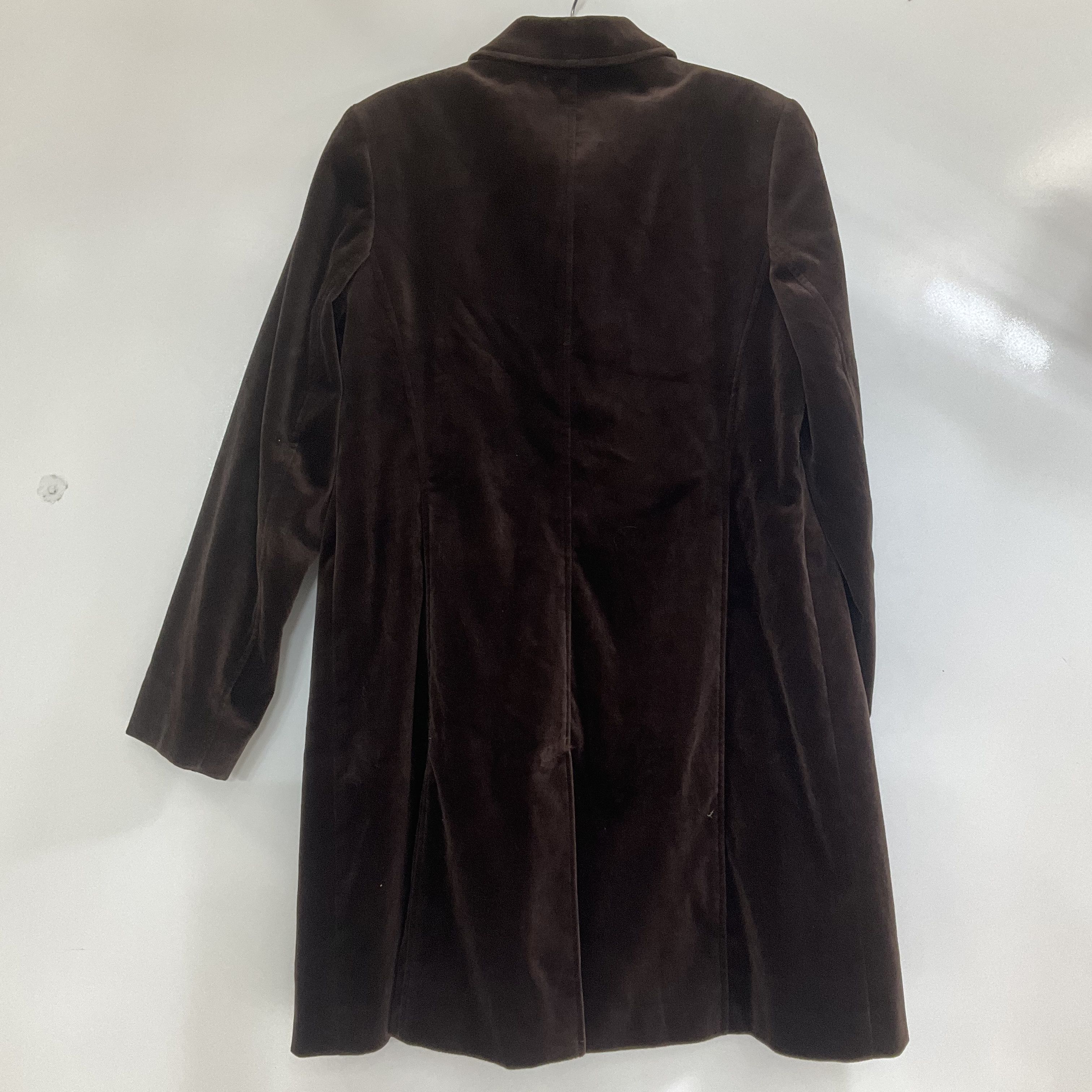Vintage Y2K Pursuits Ltd Womens Brown Velvet Coat Jacket Paisley Lining Size 10