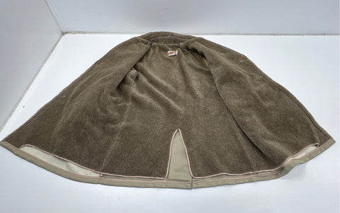 Vintage 70s Contemporary Sportif Faux Fur Lined Shearling Style Car Coat Sz 44
