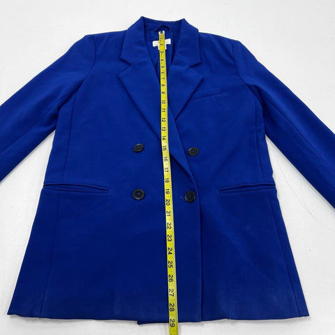 Maeve by Anthropologie Women's Cobalt Blue Double Breasted Blazer Jacket Size 0