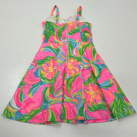 Lilly Pulitzer Women's Pink Elephant Print Fit and Flare Sun Dress Size 0