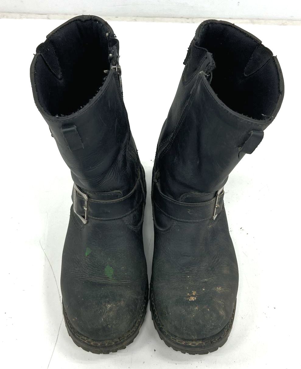 Milwaukee Leather MBM9020 Black Leather Motorcycle Boots Men's Size 7.5
