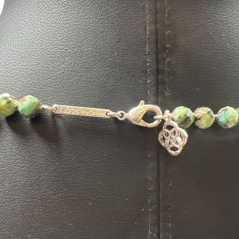 Kendra Scott Green Stone Beaded Tassel Necklace