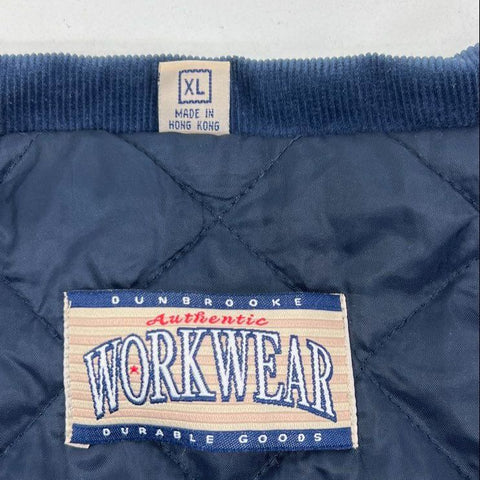 Vintage 90s Dunbrooke Green USDA Workwear Quilted Lined Bomber Jacket Mens XL