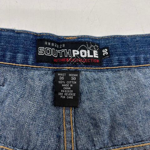 Vintage Y2K Southpole Baggy Carpenter Denim Jeans Blue Skater Sz 36x30