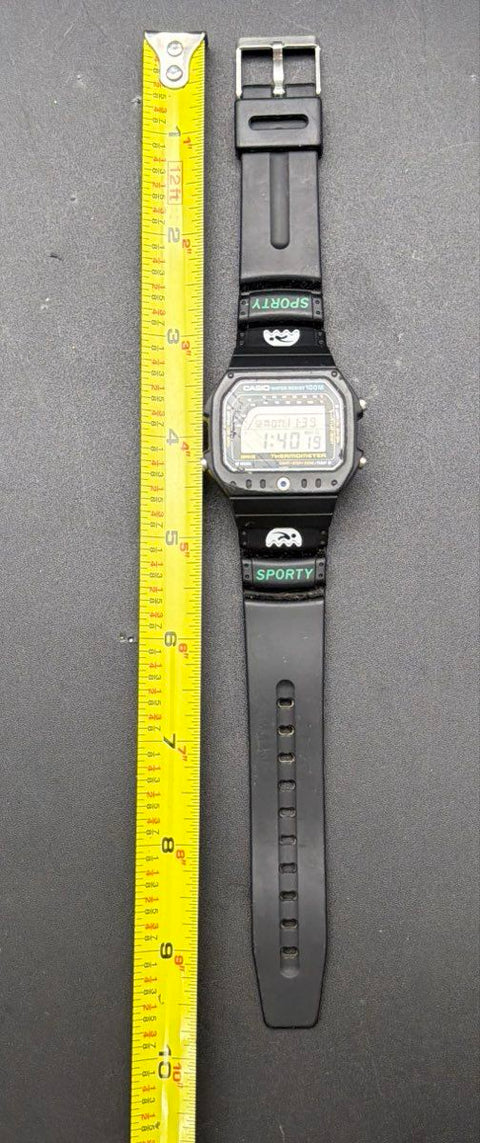 Vintage Casio TS-1200 Digital Thermometer Watch 100M Sporty