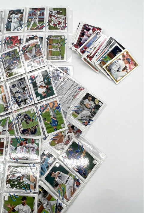 Baseball Card Lot 2021 Topps Mixed MLB Cards Approximately 200 See Photos
