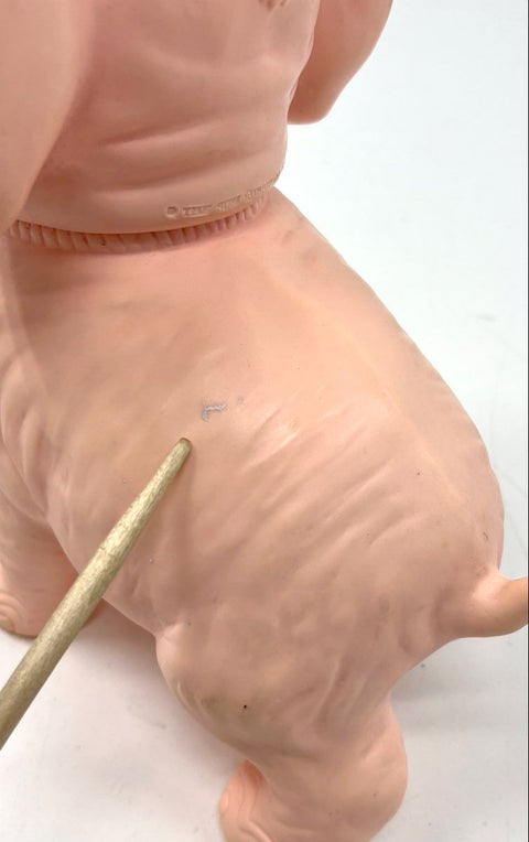 Sun Rubber Co Vintage 1951 Pink Elephant Rubber Toy Figurine 10 Inch