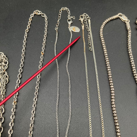 Brighton & Mixed Silver Tone Necklace Lot of 11 Statement Fashion Jewelry