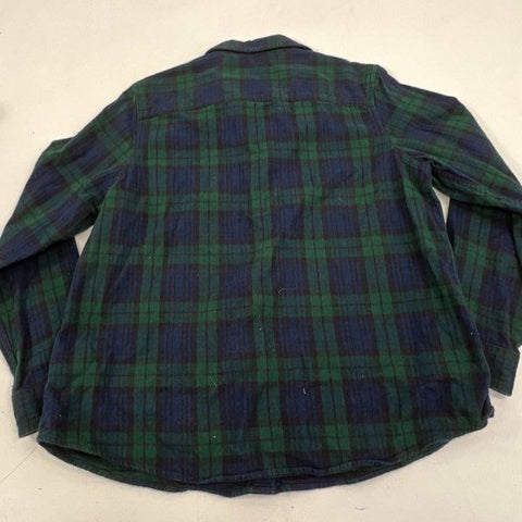 LL Bean Womens Lot 3 Quilted Pullover Blackwatch Flannel Shirt Top Sz M L