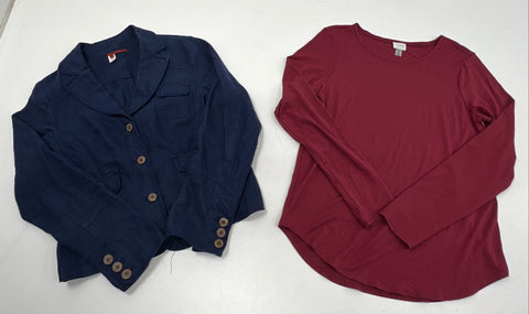 Eileen Fisher T Tahari Cupio Women's Tops Lot Blouse Blazer Hoodie Sz L XL NWT