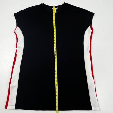Spanx Women's Black Colorblock Side Stripe Tunic Mini Dress Zipper Pockets Sz 1X