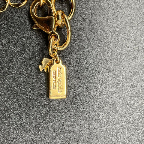 Kate Spade Fine Art Charm Statement Pendant Necklace Multi-Color Gold Tone 18"