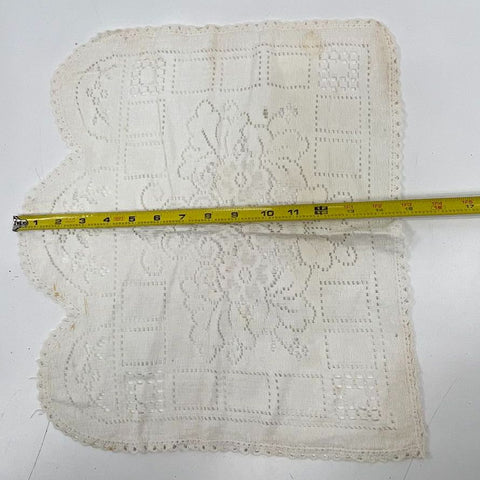 Vintage Lot of 3 Handmade Crochet Lace Pieces Filet Crochet Bag Doilies