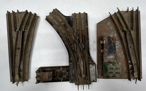 Vintage Train Set Lot Lionel Marx O Gauge 9 Cars Tracks Transformer
