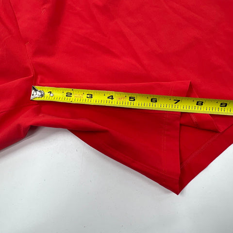 Lululemon Red Athletic Lined Back Zip Pocket Shorts Men's XL