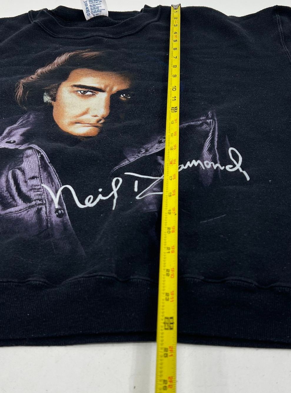 Vintage 90s Neil Diamond Black Graphic Tour Sweatshirt Crewneck Men's L