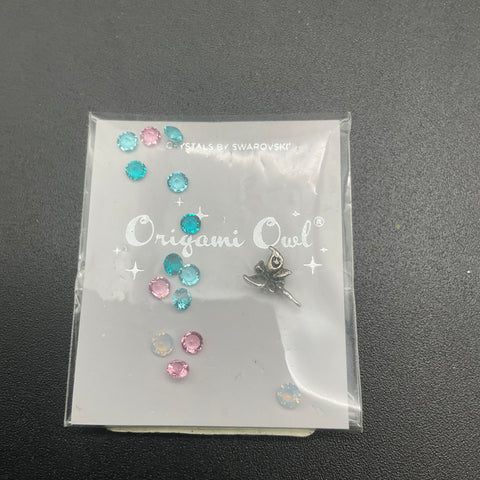 Origami Owl Jewelry Lot 3 Necklaces Floating Glass Locket Charms Swarovski